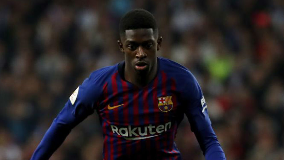 Ousmane Dembele during the Copa del Rey Clasico against Real Madrid.