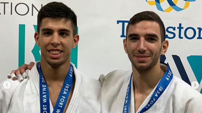 lvaro Gaviln y Sergio Ibez, con sus medallas en el Mundial de...