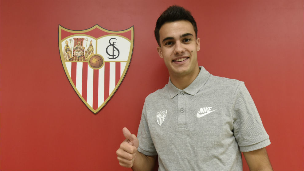Sergio Reguilon during his first interview as a Sevilla player.