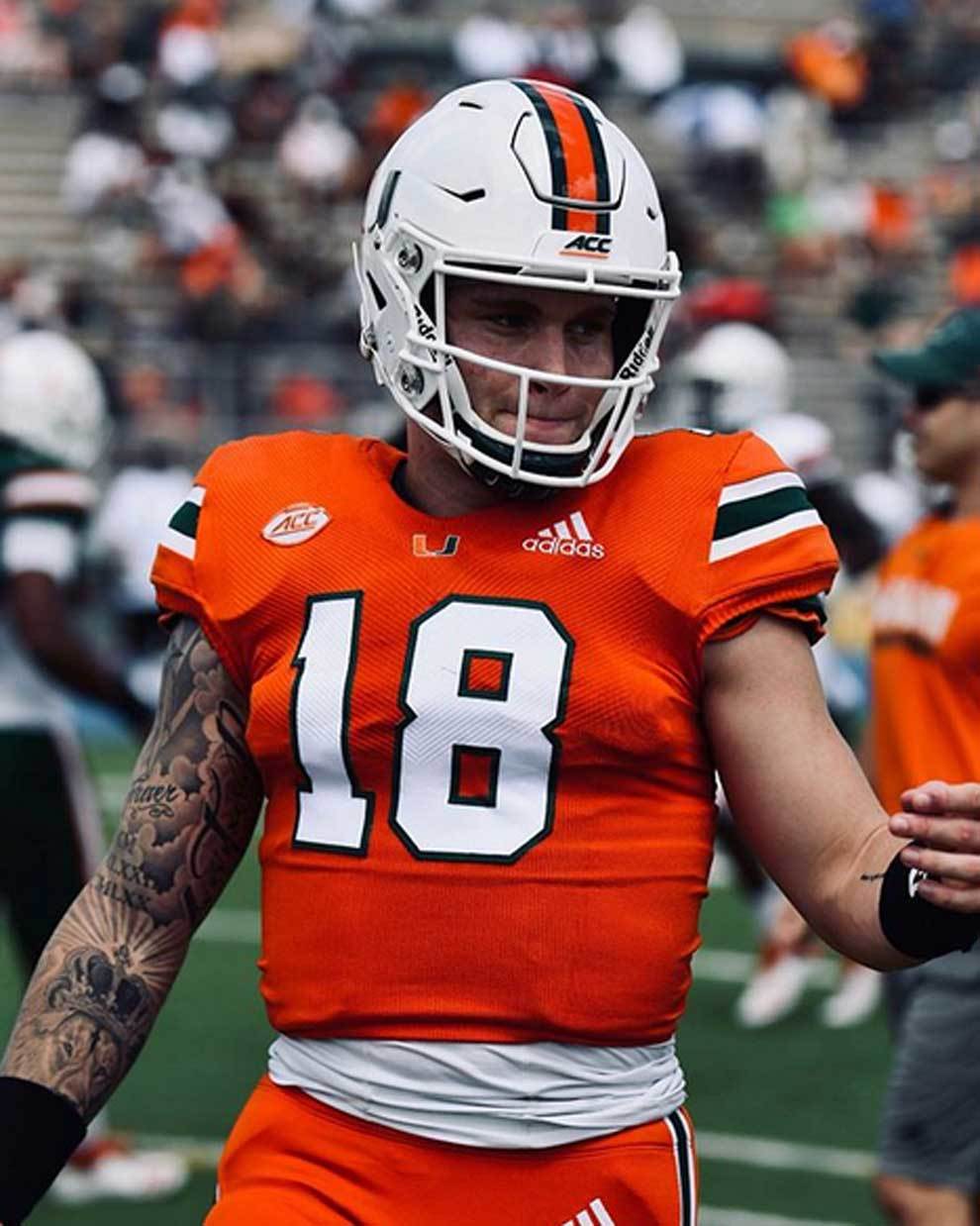 Tate Martell, quarter-back of the Miami Hurricanes, is dating. 