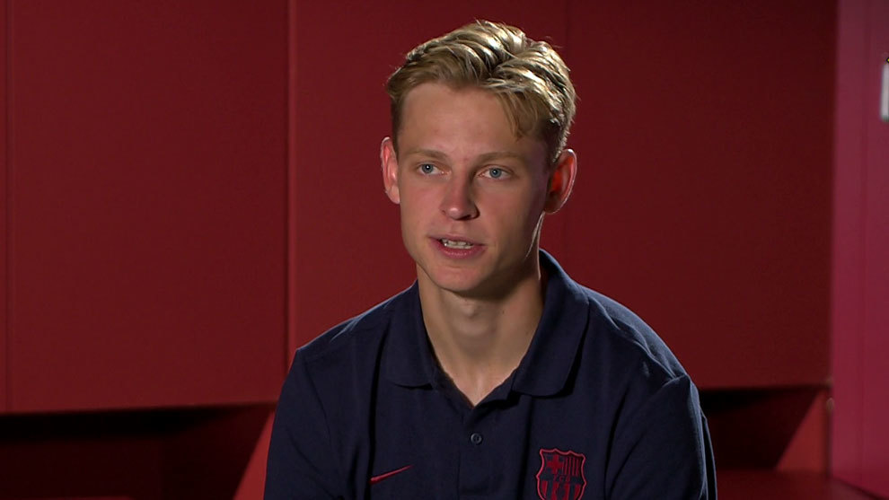 Frenkie de Jong during the interview with Barca TV.