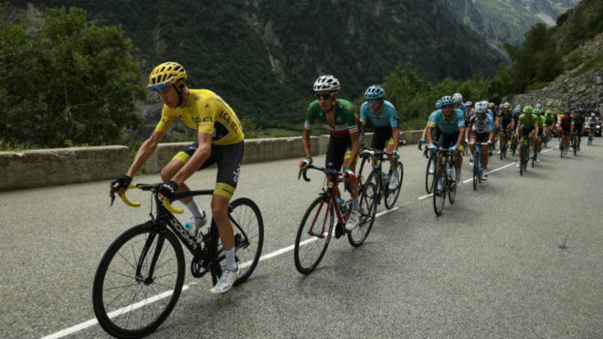 Tour de Francia 2017, con Froome y Aru.