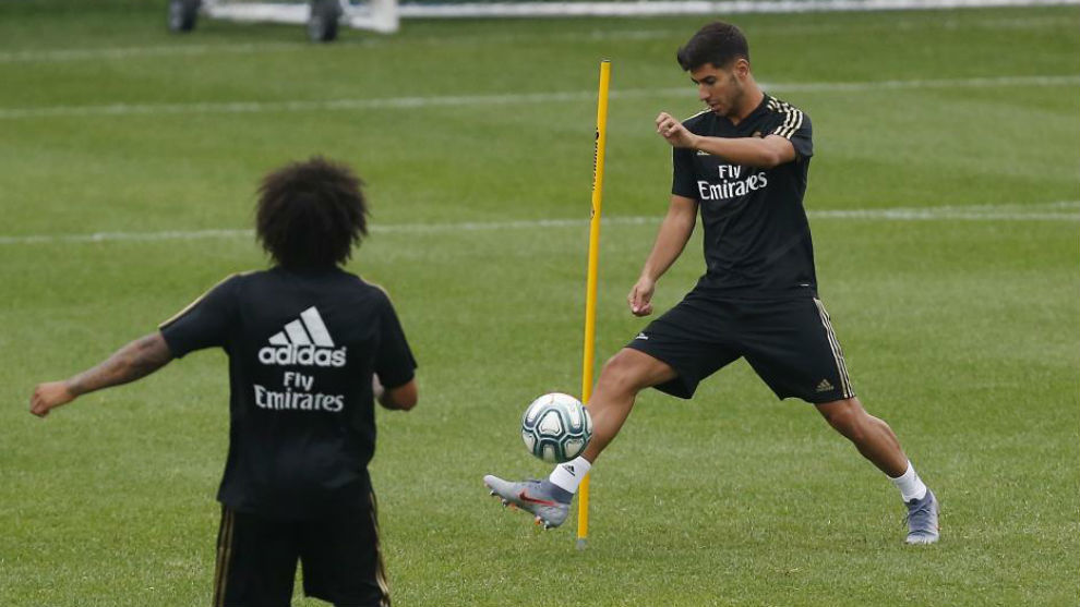 Marco Asensio during one of the training sessions in Montreal.