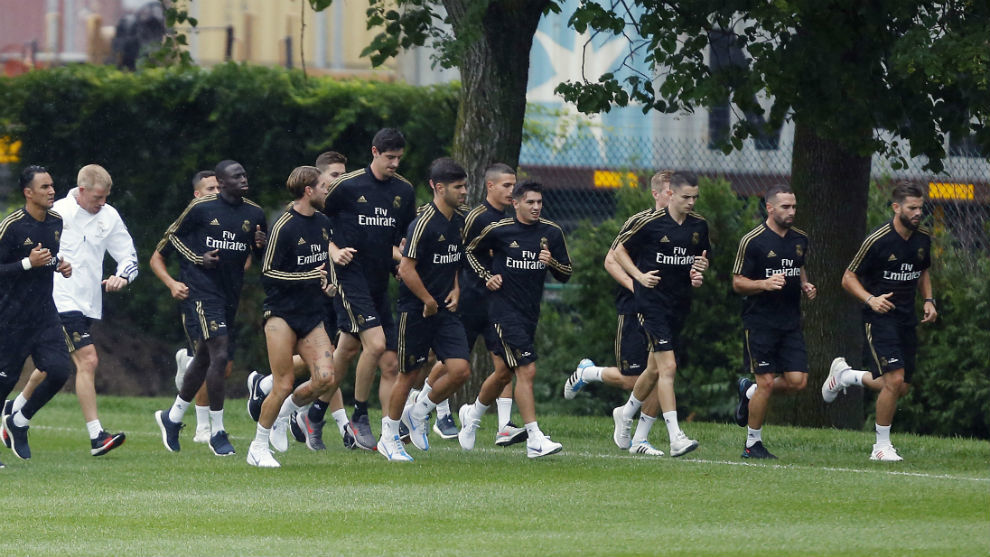 Real Madrid training on Thursday morning.