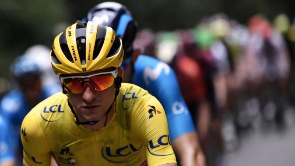 Giulio Ciccone, durante la etapa de ayer en el Tour de Francia.