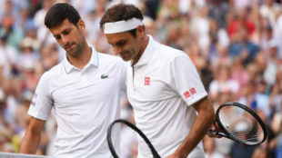 Djokovic y Federer, en la red