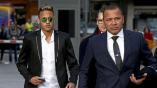 Neymar y su padre declaran en la Audiencia Nacional.