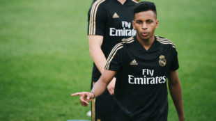 Rodrygo, durante un entrenamiento del Real Madrid en Canad.