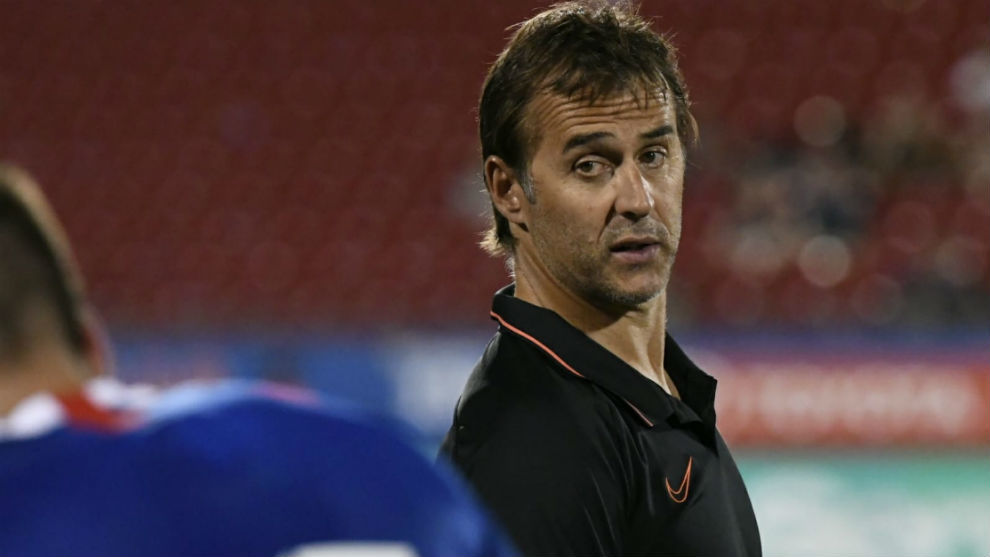 Lopetegui during the win over Dallas.