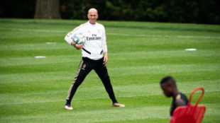 Zinedine Zidane, durante un entrenamiento en Canad.
