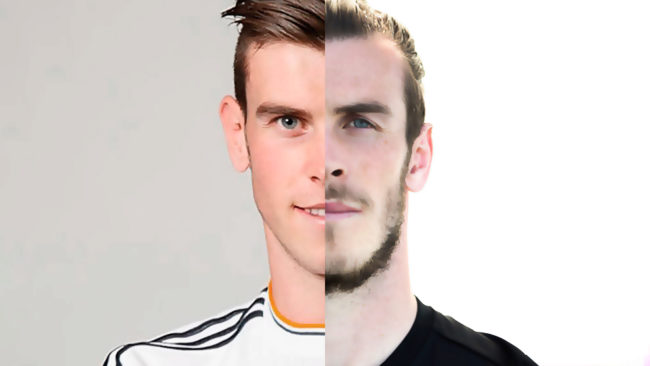 Bale, en un montaje entre 2013 y 2019