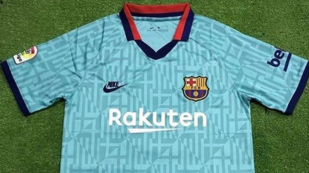 Retocar volverse loco cortador FC Barcelona: La tercera camiseta del Barça, turquesa y con el escudo de la  ciudad de fondo | Marca.com