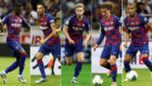 Dembl, Busquets, De Jong, Griezmann y Rafinha, contra el Chelsea