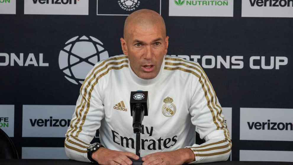 Zinedine Zidane, durante la rueda de prensa.