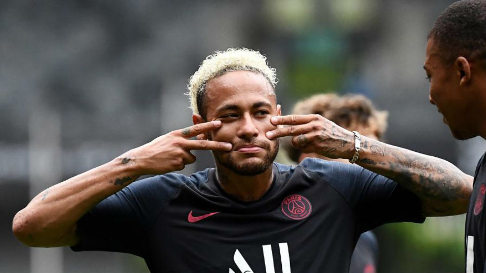 Neymar during this pre-season with Paris Saint-Germain.