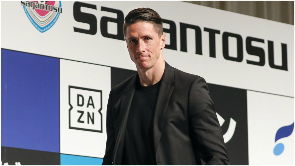 Fernando Torres en el momento de anunciar su retirada
