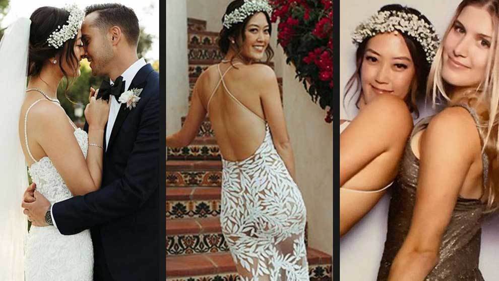 Golfer Michelle Wie has tied the knot with Jonnie West, son of NBA...