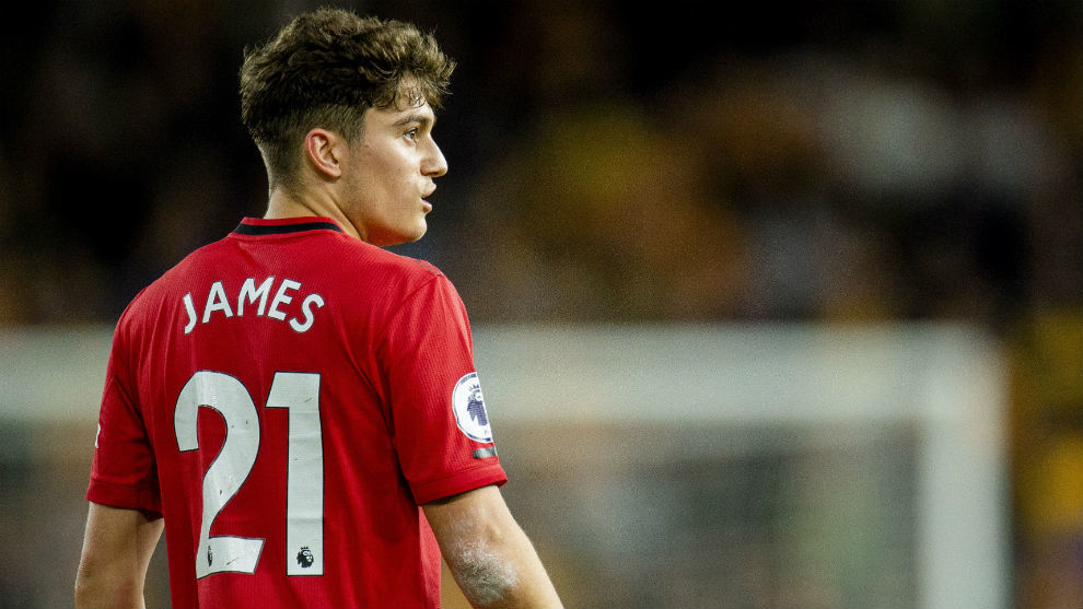 Daniel James (21), en el partido del Manchester United ante el...