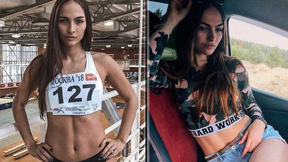 Margarita Plavunova, atleta rusa que tambin destacaba como modelo,...