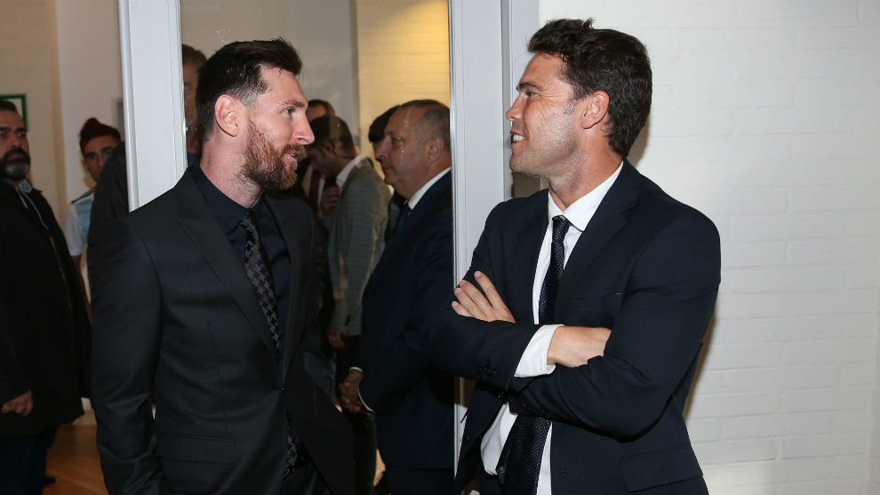 Rubi, con Messi en los premios MARCA