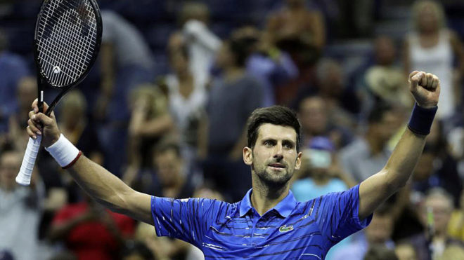 Djokovic celebra su triunfo ante Kudla.