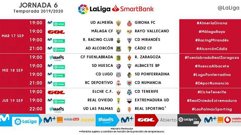 Segunda La primera jornada de LaLiga SmartBank entre semana ya tiene fechas y horarios | Marca.com