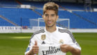 Lucas Silva, el da de su presentacin con el Real Madrid