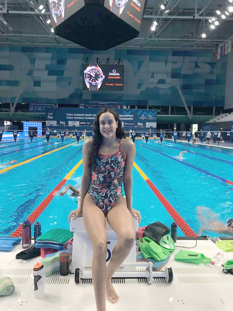 La nadadora, durante los Mundiales jnior en Budapest.