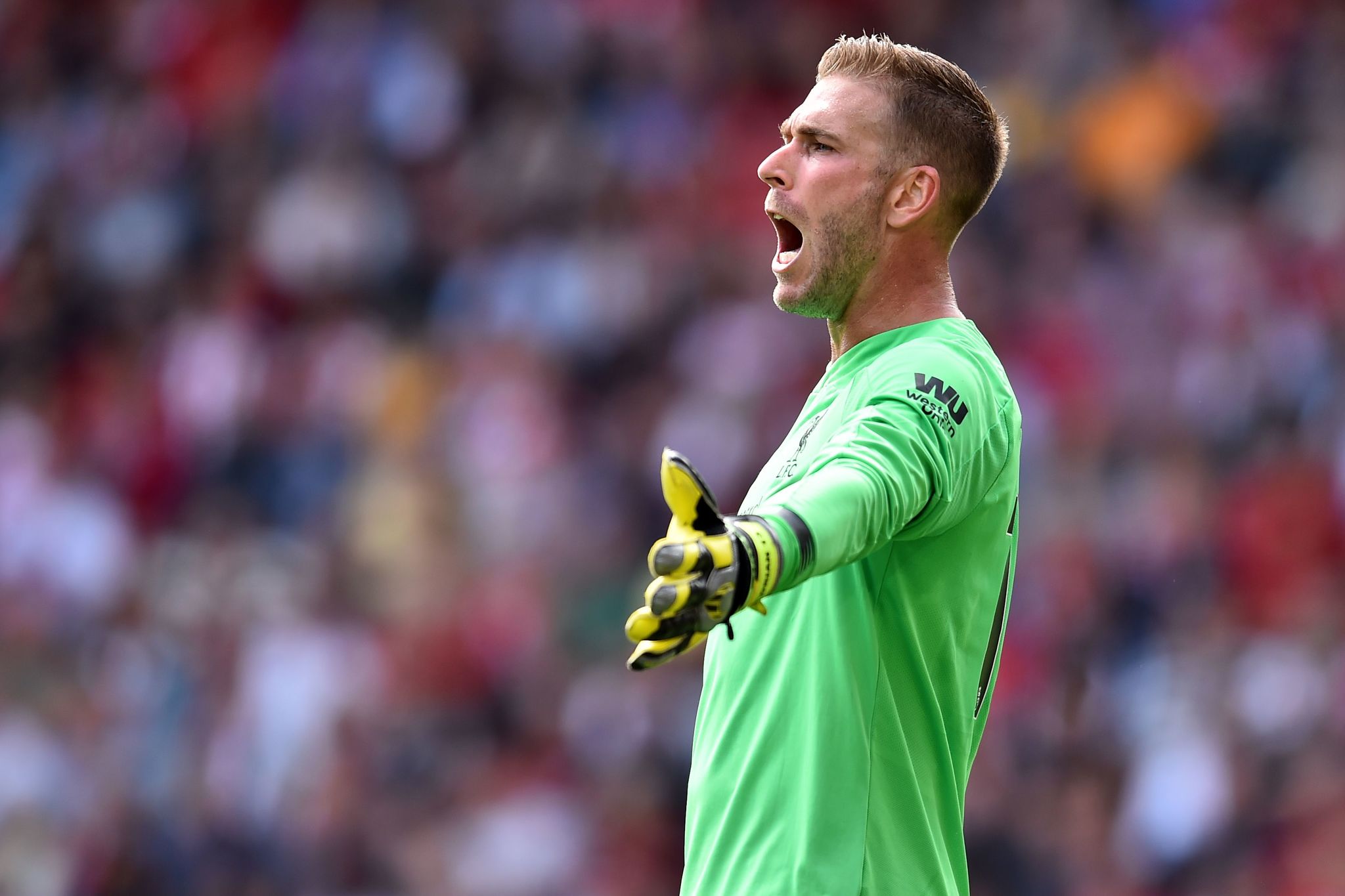 <HIT>Liverpool</HIT>s Spanish goalkeeper <HIT>Adrian</HIT> gestures during the English Premier League football match between Southampton and <HIT>Liverpool</HIT> at St Marys Stadium in Southampton, southern England on August 17, 2019. (Photo by Glyn KIRK / AFP) / RESTRICTED TO EDITORIAL USE. No use with unauthorized audio, video, data, fixture lists, club/league logos or live services. Online in-match use limited to 120 images. An additional 40 images may be used in extra time. No video emulation. Social media in-match use limited to 120 images. An additional 40 images may be used in extra time. No use in betting publications, games or single club/league/player publications. /