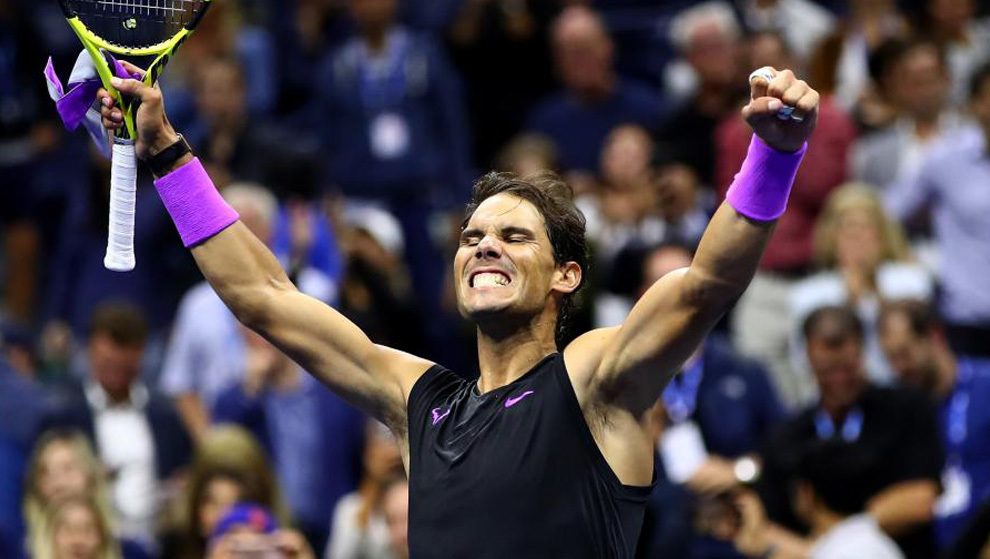 Rafael Nadal celebra su triunfo en semifinales del US Open