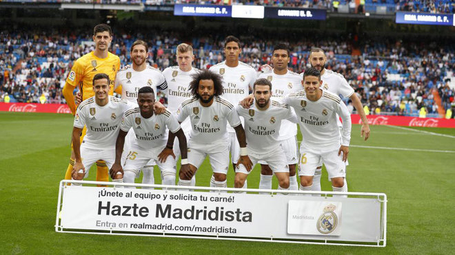 Real Madrid&apos;s starting line-up against Levante.