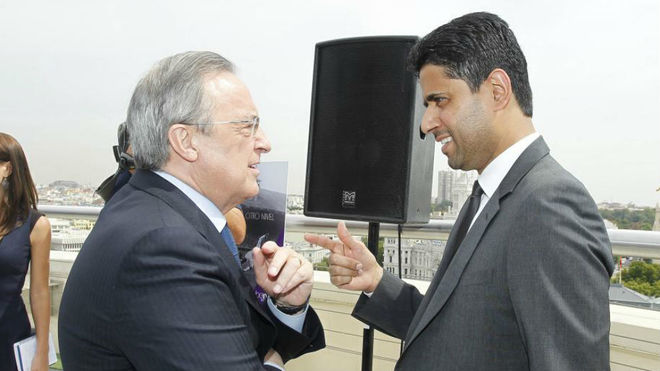 Florentino Perez and Nasser Al-Khelaifi.