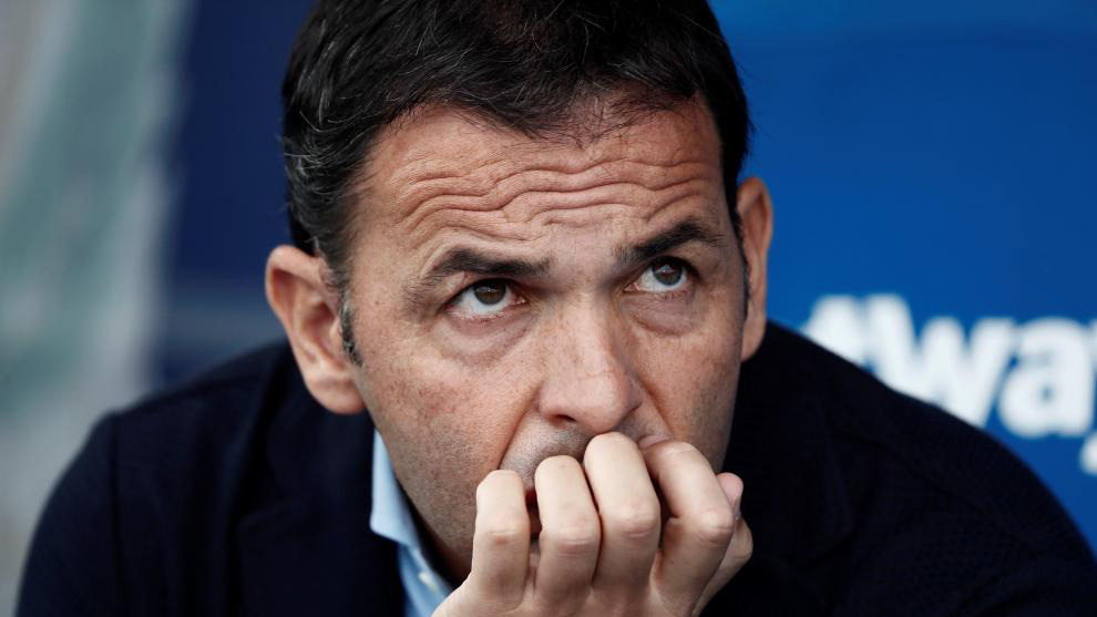 El entrenador del Villarreal, Javier Calleja, en el partido ante el...
