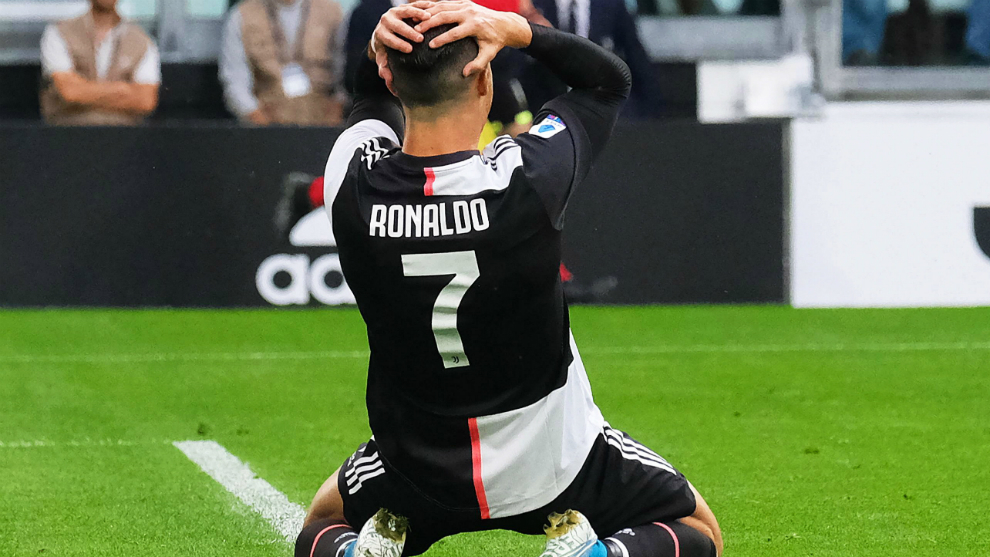 Cristiano se lamenta durante un partido con la Juventus