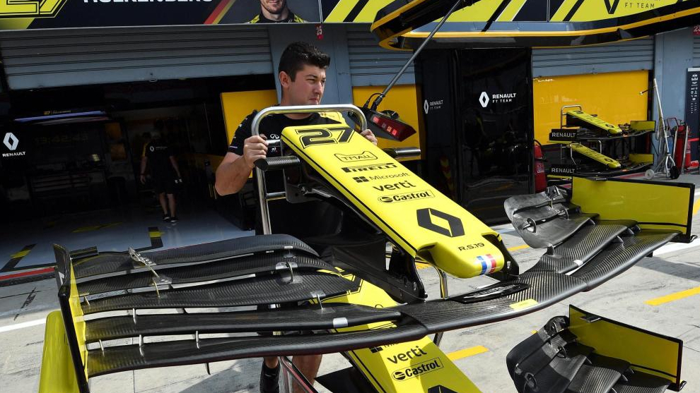 El alern delantero del Renault en Monza.