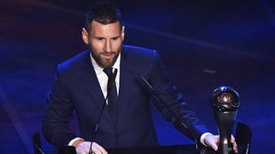 Messi (32) en la gala del The Best.