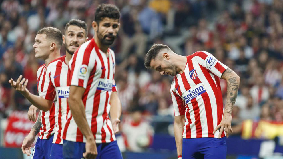 Sal, Diego Costa y Koke en partido de La Liga entre Atltico de...