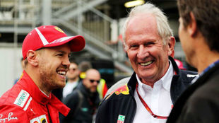 Sebastian Vettel y Helmut Marko