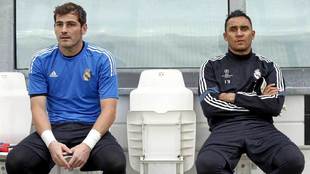 Iker Casillas y Keylor Navas cuando compartan la portera del Real...