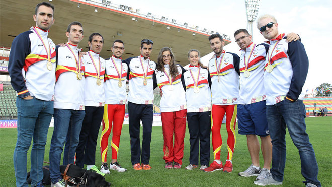 Los medallitas del ltimo Europeo de atletismo paralmpico.