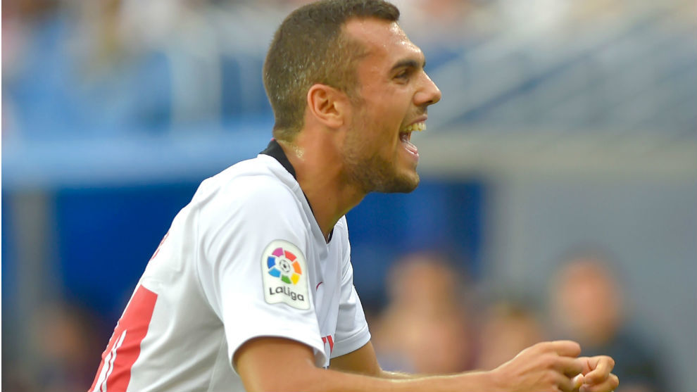 Jordn (28) celebra un gol con el Sevilla.