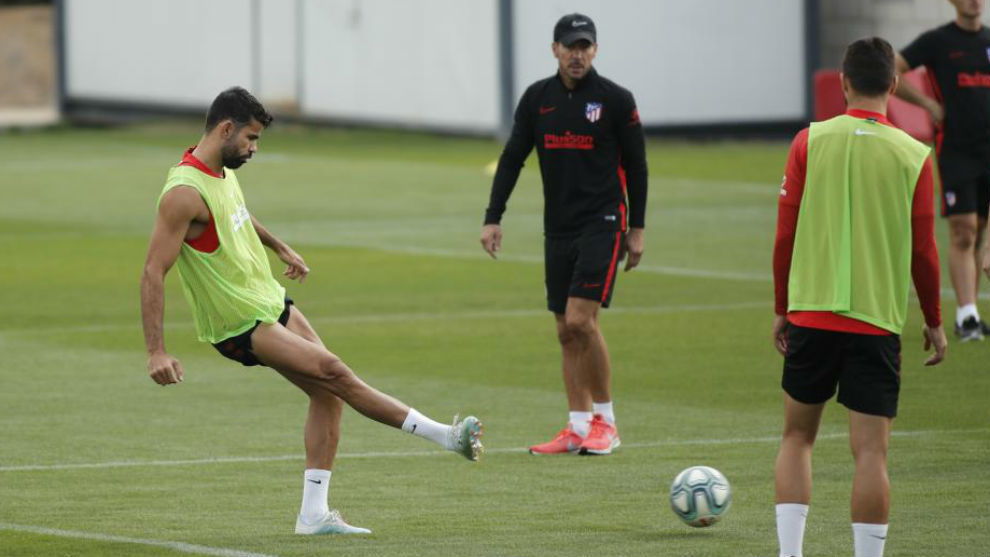 Diego Costa, en un entrenamiento.