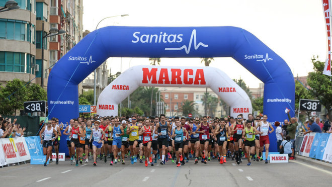 Salida de la Sanitas MARCA Running Series Valencia 2019.