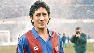 Romerito, en su etapa como jugador del Barcelona.