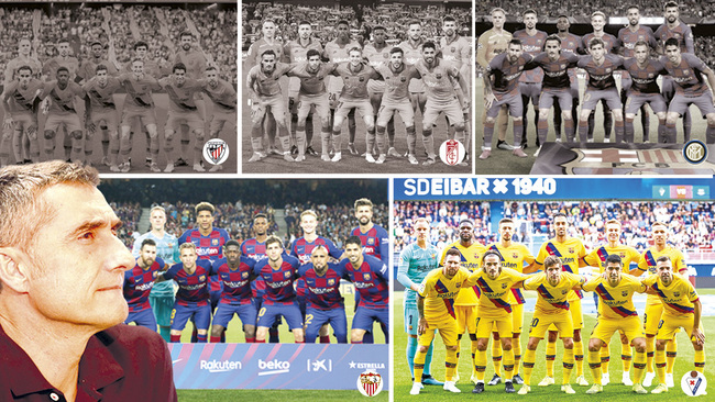 Los onces del Bara contra Athletic, Granada, Inter, Sevilla y Eibar