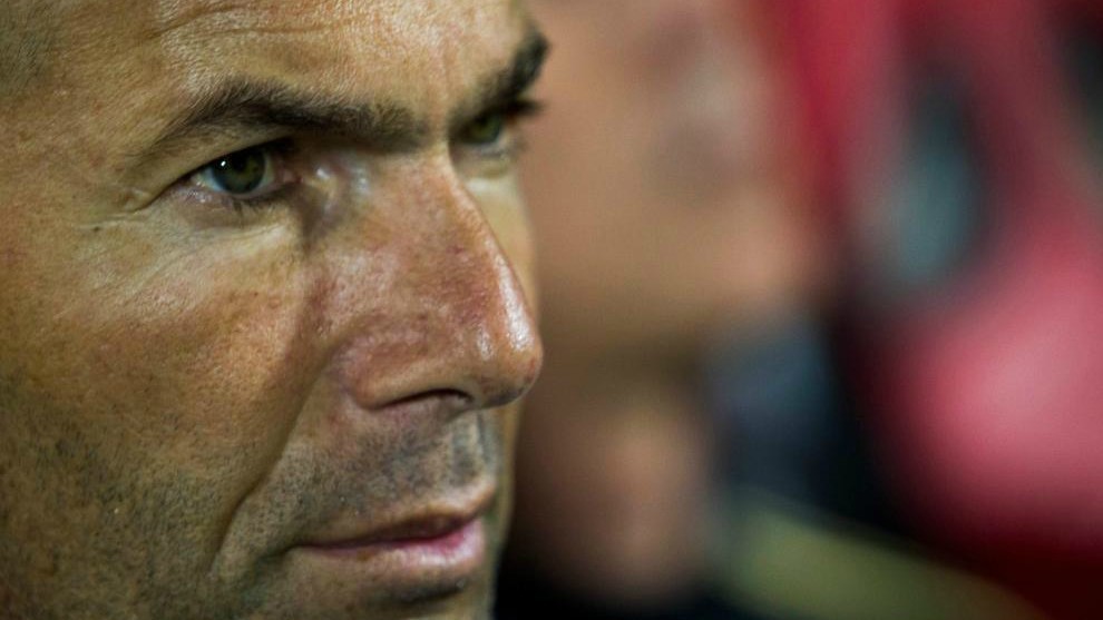 Zinedine Zidane en el encuentro ante el Mallorca