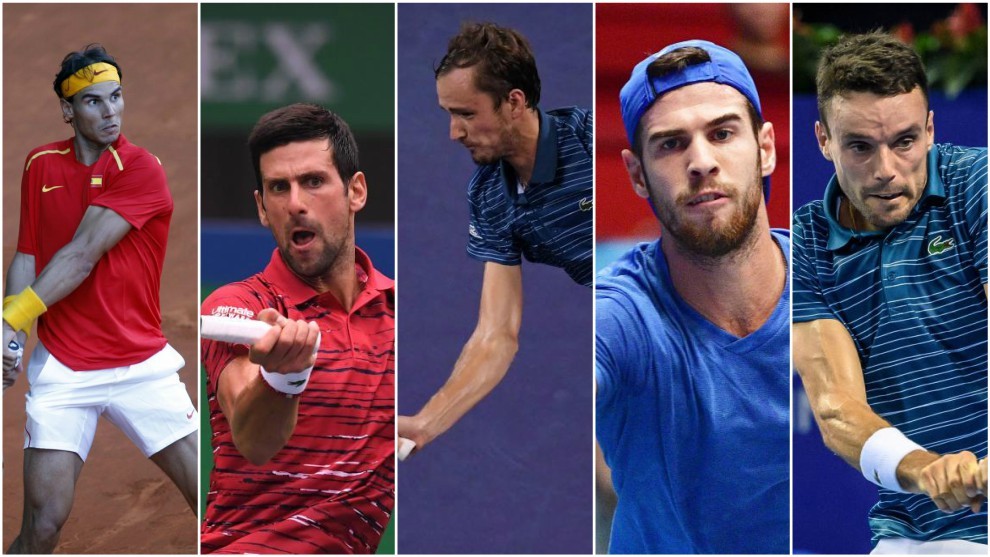 Nadal, Djokovic, Medvedev, Khachanov y Bautista