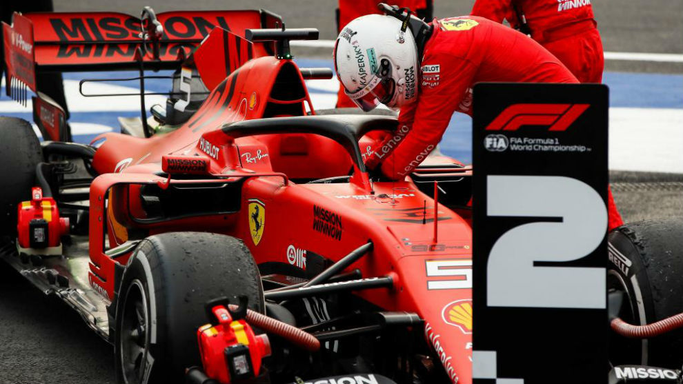 Sebastian Vettel, segundo en el Gran Premio de Mxico.