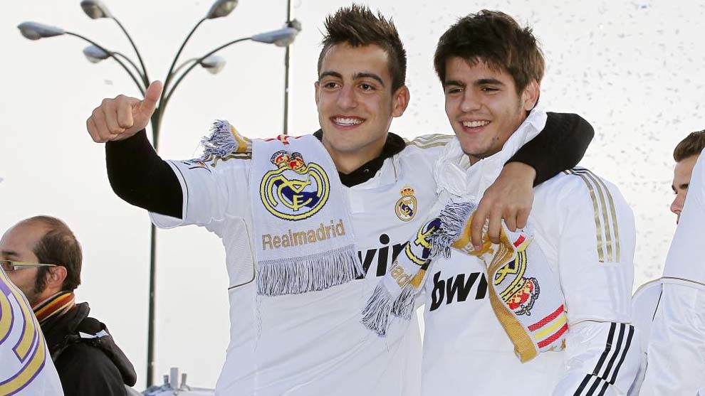 Joselu y Morata cuando eran canteranos del Real Madrid.
