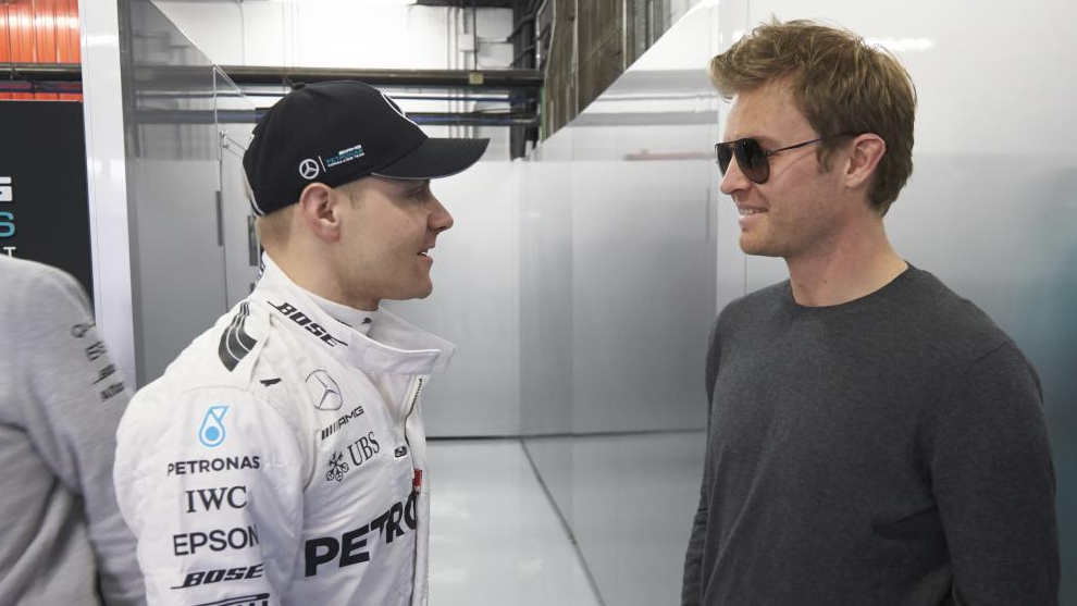 Valtteri Bottas y Nico Rosberg.